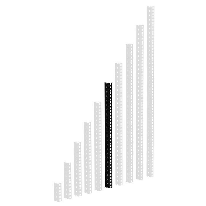 Heavy duty rackliste. 12 unit<br>Sort. Adam Hall 61535B12