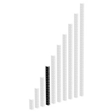 Heavy duty rackliste. 8 unit<br>Sort. Adam Hall 61535B8