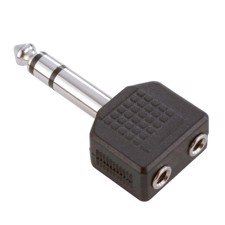 Adam Hall Y-Adapter 2 x 3.5 mm stereo Jack female to 6.3 mm stereo - 7545
