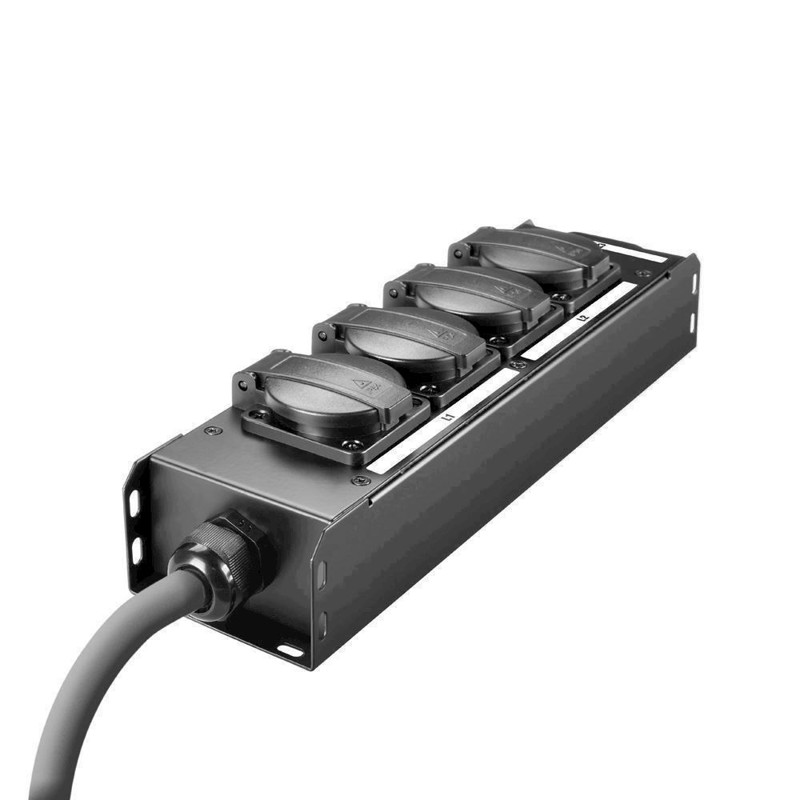 Adam Hall Power distribution board 4 x IP54 CEE 16 A power input black & yellow power output - PROPORT 4 CEE