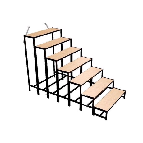Bütec Stair, Steel, 7-step, for platforms up to 160 cm - 500711003020