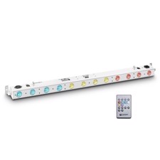 Cameo 12 x 3 W TRI LED Bar in white housing with IR Remote Control - TRIBAR 200 IR WH