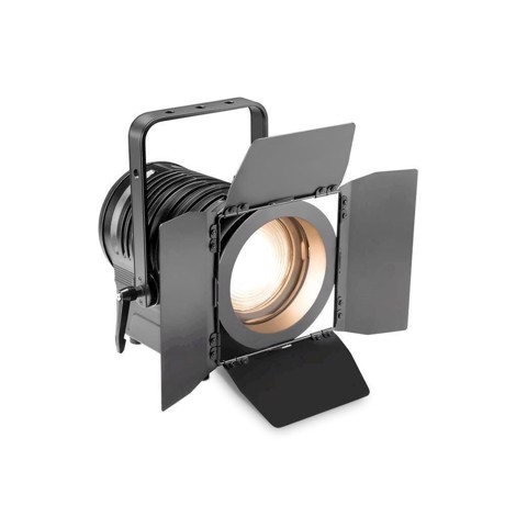 Cameo Theatre Spotlight with Fresnel Lens and 180 Watt Warm White LED in Black Housing - TS 200 WW
