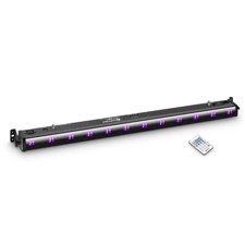 Cameo 12 x 3 W UV LED Bar in black housing with IR Remote Control - UV BAR 200 IR