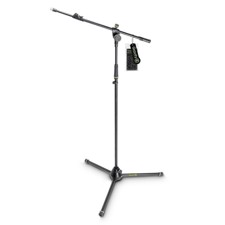 Gravity Microphone Stand with Folding Tripod Base and 2-Point Adjustment Telescoping Boom - MS 4322 B