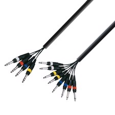 AH Multicore Cable 4 x 6.3 mm Jack stereo to 8 x 6.3 mm Jack mono 5 m - K3 L8 VP 0500