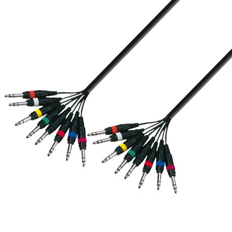 AH Multicore Cable 8 x 6.3 mm Jack stereo to 8 x 6.3 mm Jack stereo 3 m - K3 L8 VV 0300