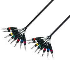 AH Multicore Cable 8 x 6.3 mm Jack stereo to 8 x 6.3 mm Jack stereo 5 m - K3 L8 VV 0500
