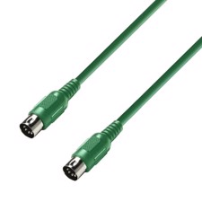 Grønt MIDI kabel. DIN 5-pol - DIN 5-pol. 0,75 meter