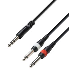 AH Audio Cable 6.3 mm Jack stereo to 2 x 6.3 mm Jack mono 1 m - K3 YVPP 0100