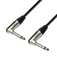 Instrument kabel. Jack-jack mono. <br> Neutrik Rean. Vinkel stik. 0,6 m.