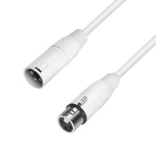 Hvidt mikrofon/ signal kabel. XLR-XLR. 1 meter