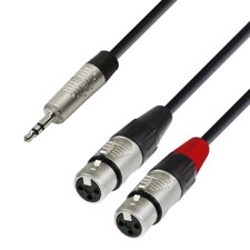 AH Audio Cable REAN 3.5 mm Jack stereo to 2 x XLR female 1.8 m - K4 YWFF 0180