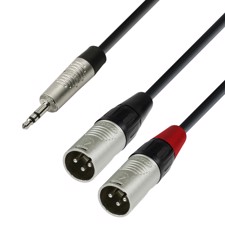 AH Audio Cable REAN 3.5 mm Jack stereo to 2 x XLR male 1.8 m - K4 YWMM 0180