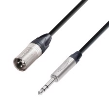 AH Microphone Cable Neutrik XLR male to 6.3 mm Jack stereo 0.5 m - K5 BMV 0050 [KUN 4 STK]