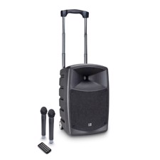 LD Battery-Powered Bluetooth Speaker with Mixer and 2 Wireless Microphones - ROADBUDDY 10 HHD 2 B5