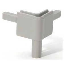 Adam Hall Corner for Lid Location female alu grey - Q 4502 FAG