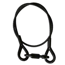 Adam Hall Safety Rope 4 mm with Screw Link, 0.6 m, black - S 45062 B