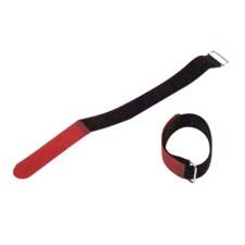10 stk. Velcro kabelstrop. 16 x 1,6 cm. Rød spids