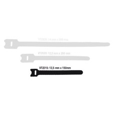 Adam Hall Hook and Loop Cable Tie 150 x 22 mm black - VT 2215