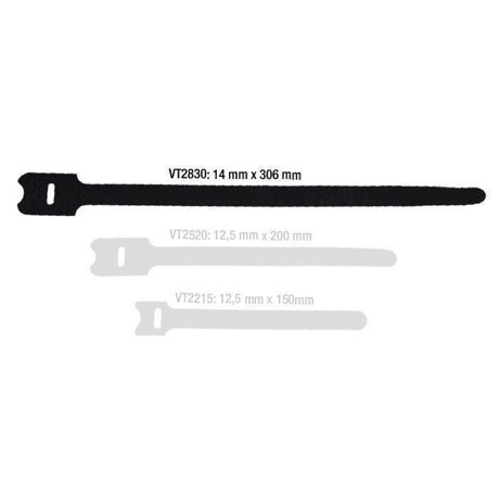 Adam Hall Hook and Loop Cable Tie 306 x 28 mm black - VT 2830