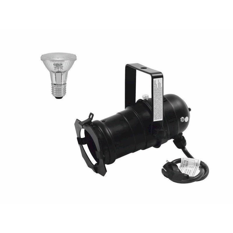 Sort PAR 20 Spot. E27. 230 Volt + 6 Watt kold hvid LED pære