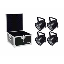 Eurolite sæt: 4 x LED PAR-56 HCL Short sw + EPS Case