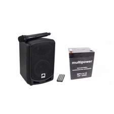 OMNITRONIC Set WAMS-065BT Bluetooth and 40 W RMS + Battery