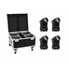 Eurolite sæt: 4 x LED TMH-X1 Moving-Head Beam + Case