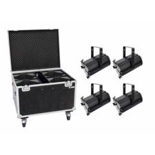 Eurolite sæt: 4 x LED THA-120PC Theater-Spot + Case
