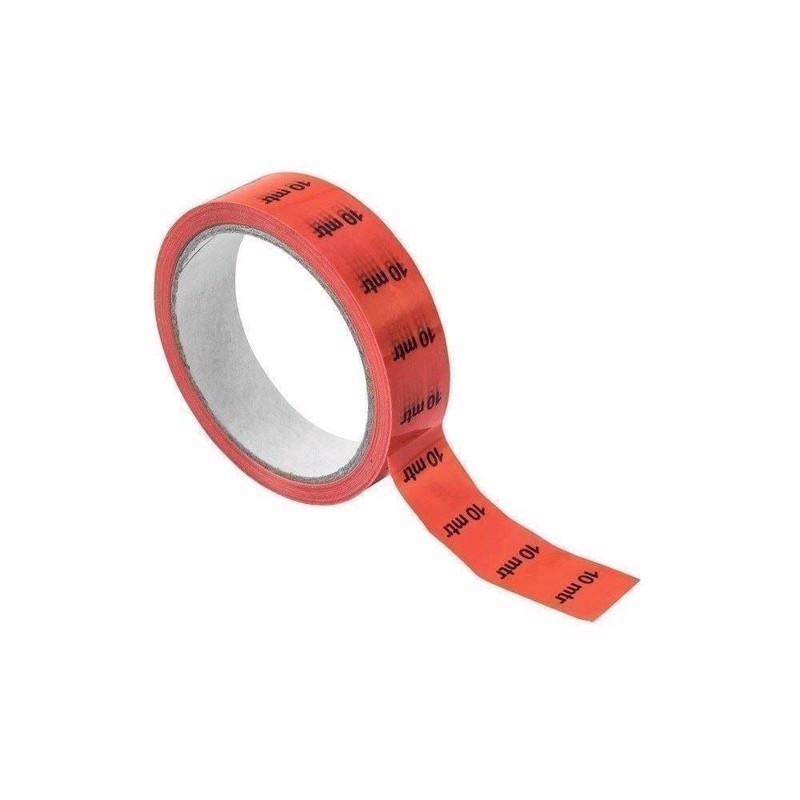 Kabel tape med 10 meter mærkning. Rød