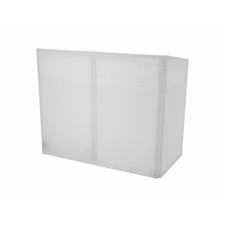 Mobilt DJ bord. Med hvidt cover. 147 cm. bredt