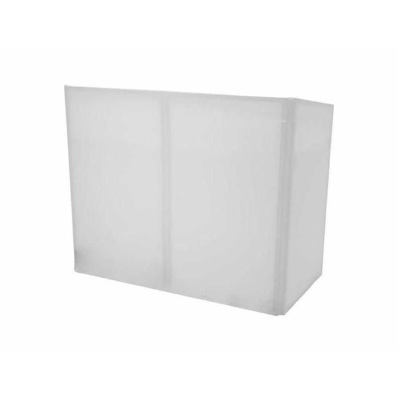 Mobilt DJ bord. Med hvidt cover. 147 cm. bredt