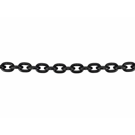 Kraftig sort kæde. 6 mm. GK8. 1 meter