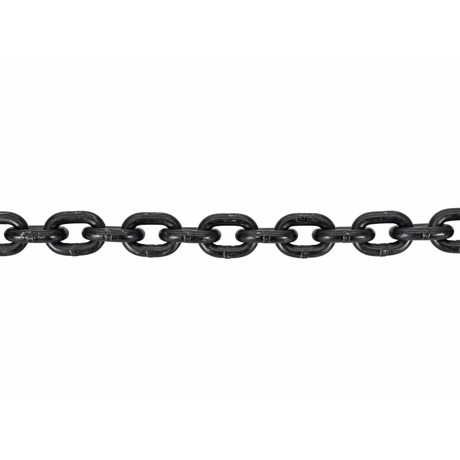 Kraftig sort kæde. 8 mm. GK8. 0,3 meter