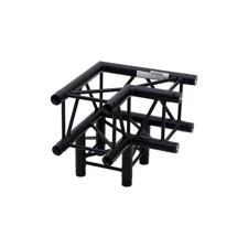 Alutruss S6082. Sort Firkant Truss. 3-vejs hjørne. 90°. 50 cm.