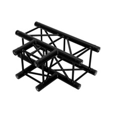 Alutruss S6082. Sort Firkant Truss. 3-vejs T-stykke. 90°. 71/50 cm.
