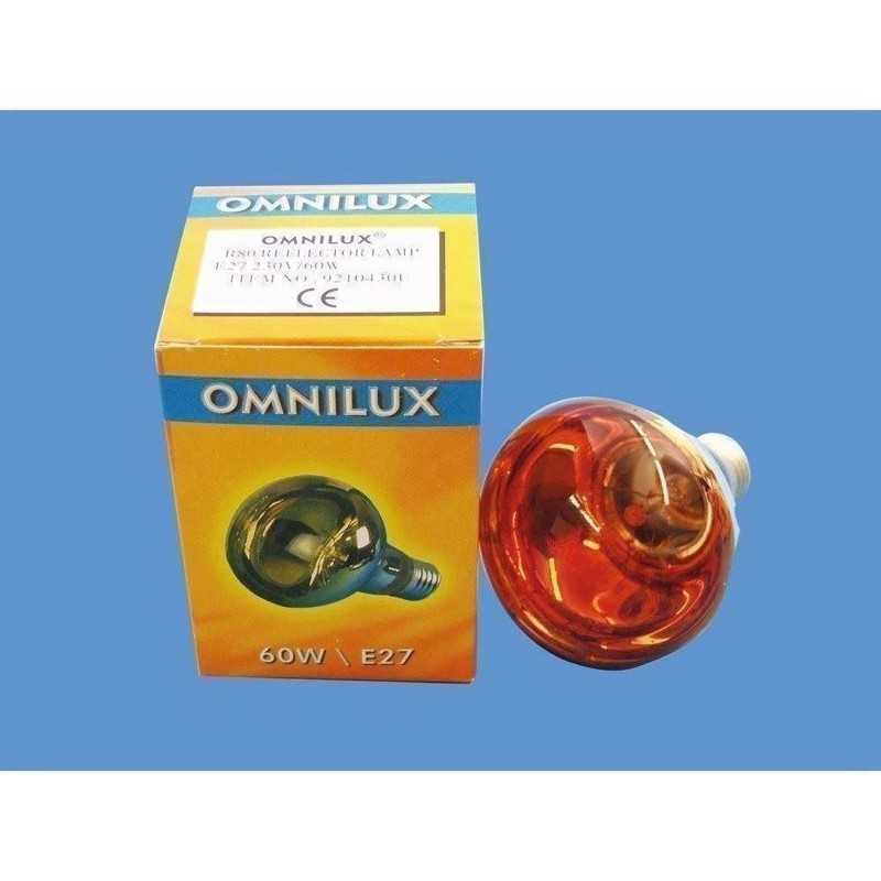 R80 Spotpære E27. Orange 60 W.