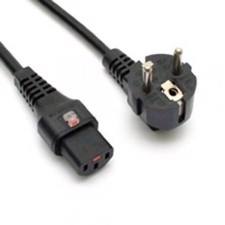 2m IEC Lock Kabel - Apparatstik med lås - Schuko