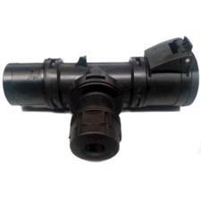 CEE 3P 16A T-Connector Han -> 1x Hun + 1x PG