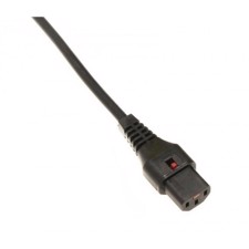 2m IEC Lock Kabel - Apparatstik med lås - løs ende