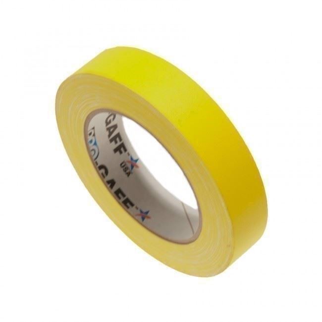 Kraftig lærredstape. 24mm. x 25m. Gul