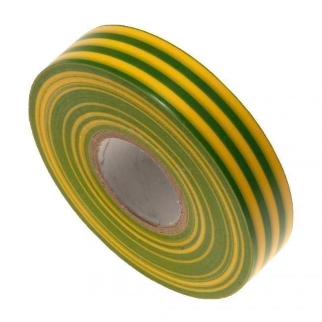 PVC Tape - 19mm x 33m Gul/grøn