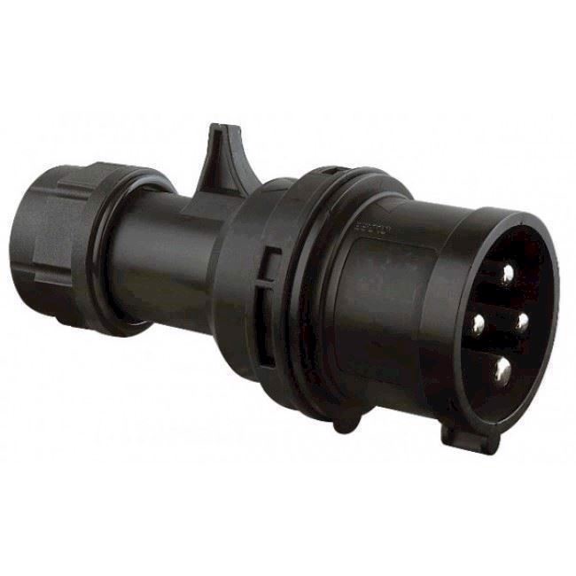 4P CEE Stik - 16A, Han, Sort