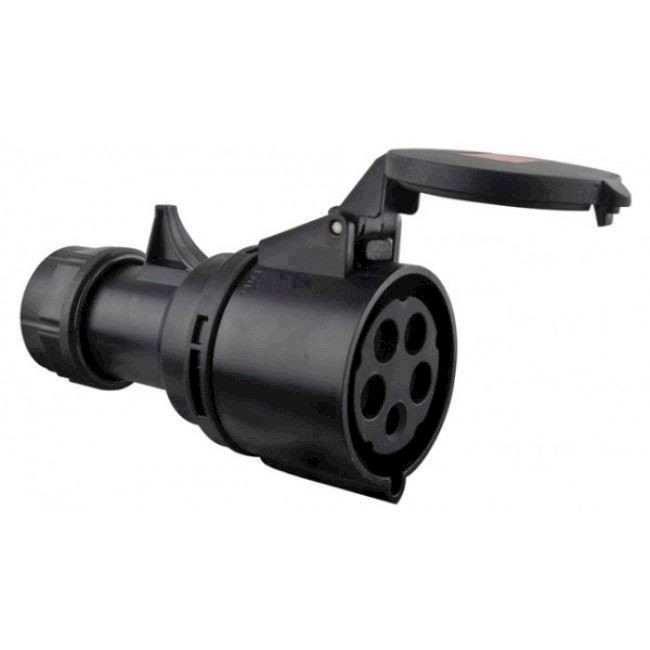 5P CEE Stik - 32A, Hun, Sort