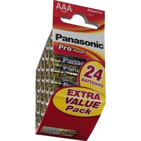 Batteri alkaline AAA - LR-03/24 - PANASONIC