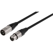 XLR-kabel Signal/Mikrofon, sort. 1 meter
