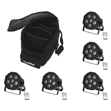 Eurolite sæt: 5x LED SLS-603 + Case