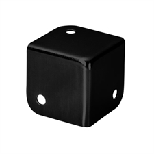 Square case corner, small, black - Adam Hall Hardware