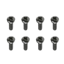 Rackskruer M6 x 16 mm. Sort. 8 stk. 